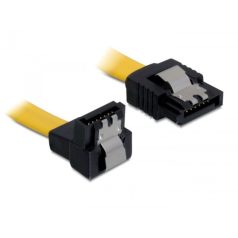Delock SATA 6 Gb/s le/egyenes kábel, fém, 10 cm