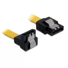 Delock SATA 6 Gb/s le/egyenes kábel, fém, 10 cm