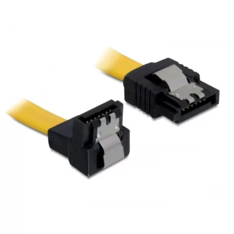 Delock SATA 6 Gb/s le/egyenes kábel, fém, 10 cm