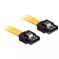 Delock SATA 6 Gb/s egyenes /egyenes kábel, fém, 20 cm