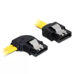 Delock SATA 6 Gb/s bal / egyenes kábel, fém, 50 cm