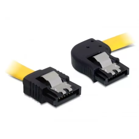 Delock SATA 6 Gb/s jobb/egyenes kábel, fém, 50 cm