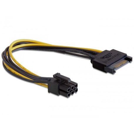 Delock tápkábel SATA 15 pin > 6 pin PCI Expressz