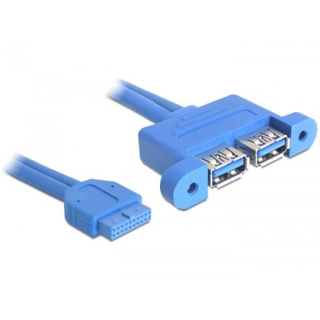 Delock USB 3.0-ás pin fejes kábel, anya > 2 x USB 3.0-A anya párhuzamos
