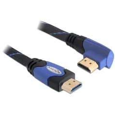   Delock kábel High Speed HDMI Ethernettel – HDMI A apa> HDMI A apa angled 5 m