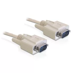Delock RS-232 soros kábel, Sub-D9 apa / apa, 5 m