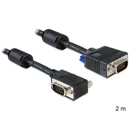Delock SVGA kábel, 2 m, apa-apa, forgatott