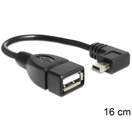 Delock USB mini apa > USB 2.0-A anya OTG kábel, 16 cm