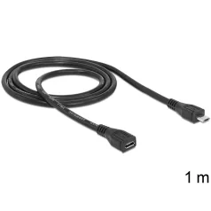   Delock USB micro-B apa > micro-B anya hosszabbító kábel, 1 m
