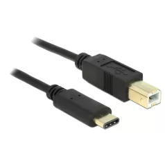   Delock Kábel USB Type-C™ 2.0 dugó > USB 2.0 B-típusú dugó 2,0 m fekete