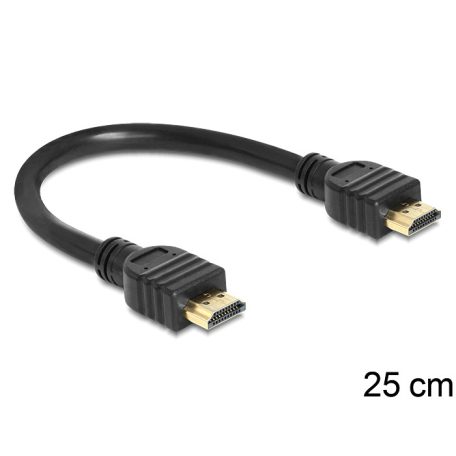 Delock nagy sebességű HDMI Ethernet - A kábel, apa / apa, 25 cm