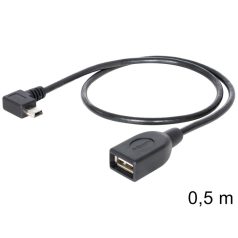   Delock USB mini apa forgatott > USB 2.0-A anya OTG kábel, 50 cm