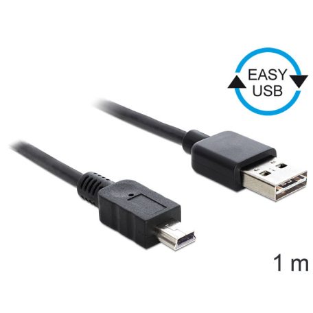 Delock EASY-USB 2.0 -A apa > USB 2.0 mini apa kábel, 1 m