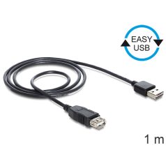   Delock EASY-USB 2.0 -A apa > USB 2.0-A anya hosszabbító kábel, 1 m