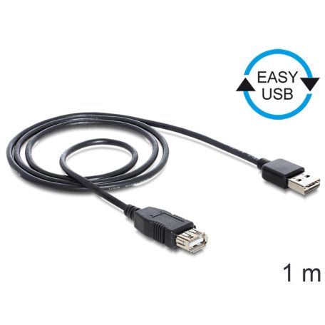Delock EASY-USB 2.0 -A apa > USB 2.0-A anya hosszabbító kábel, 1 m