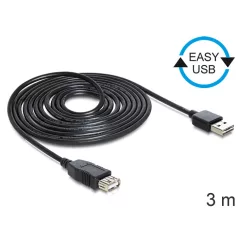   Delock EASY-USB 2.0 -A apa > USB 2.0-A anya hosszabbító kábel, 3 m
