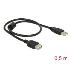   Delock USB2.0 hosszabító kábel A-tip. dugó > A-tip aljzat csatlakozókkal, 0.5m