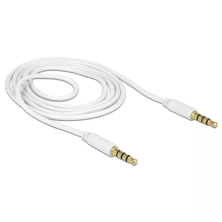 Delock 3.5mm 4.pol. jack dugó - 3.5mm 4.pol. jack dugó kábel, 1m