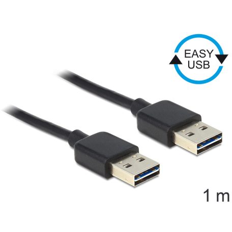 Delock EASY-USB 2.0-A apa > apa kábel, 1 m