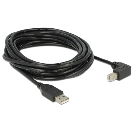 Delock USB2.0 kábel USB A dugó - USB B 90°dugó csatlakozókkal, 5m