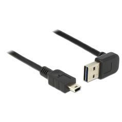   Delock Kábel EASY-USB 2.0-s A típusú csatlakozódugó, ívelt felfelé / lefelé > USB 2.0-s Mini-B-típus