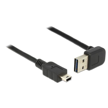Delock Kábel EASY-USB 2.0-s A típusú csatlakozódugó, ívelt felfelé / lefelé > USB 2.0-s Mini-B-típus