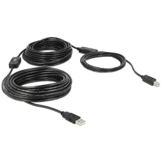   Delock Kábel USB 2.0 A típusú dugó > USB 2.0 B típusú dugó 20 m