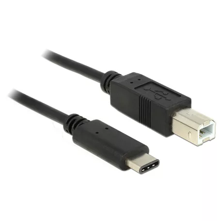 Delock Kábel USB Type-C 2.0 dugó > USB 2.0 B típusú dugó 1 m fekete
