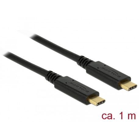 Delock USB 3.1 Gen 2 (10 Gbps) kábel Type-C a Type-C 1 m 3 A E-Marker
