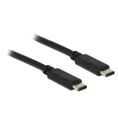   Delock Kábel USB C típus 2.0 dugó > USB C típus 2.0 dugó 1 m fekete