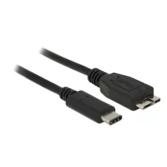   Delock Kábel SuperSpeed USB (USB 3.1, Gen 2) USB Type-C dugó > USB Micro-B típusú dugó 0,5 m fekete