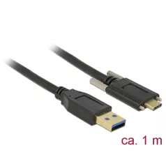   Delock SuperSpeed USB 10 Gbps (USB 3.1 Gen 2) kábel A-típusú apa csatlakozó > USB Type-C™ apa csatla