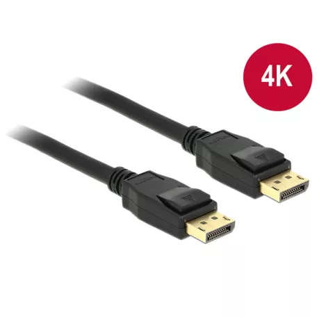Delock Kábel Displayport 1.2 dugó > Displayport dugó 4K 1 m