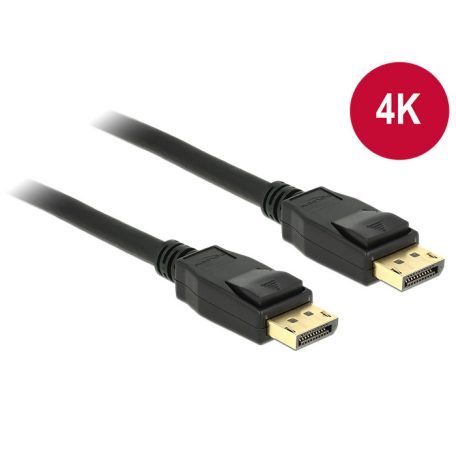 Delock Kábel Displayport 1.2 dugó > Displayport dugó 4K 5 m