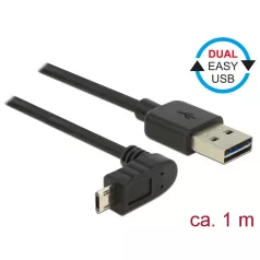   Delock Kábel, EASY-USB 2.0-s A-típusú csatlakozódugó > EASY-USB 2.0-s Micro-B típusú csatlakozódugó,