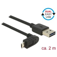   Delock Kábel, EASY-USB 2.0-s A-típusú csatlakozódugó > EASY-USB 2.0-s Micro-B típusú csatlakozódugó,