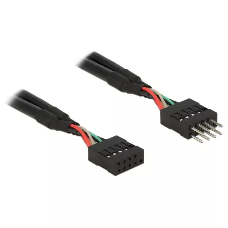 Delock USB 2.0 tűs fejléc hosszabbító kábel 10 tűs apa / anya 10 cm