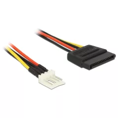   Delock tápkábel SATA 15 tűs apa > 4 tűs floppy apa 24 cm