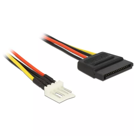 Delock tápkábel SATA 15 tűs apa > 4 tűs floppy apa 40 cm