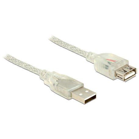 Delock USB 2.0-s bővítőkábel A-típusú csatlakozódugóval > USB 2.0-s, A-típusú csatlakozóhüvellyel 1m