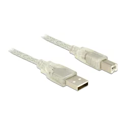   Delock USB 2.0-s kábel A-típusú csatlakozódugóval > USB 2.0-s, B-típusú csatlakozódugóval 1 m