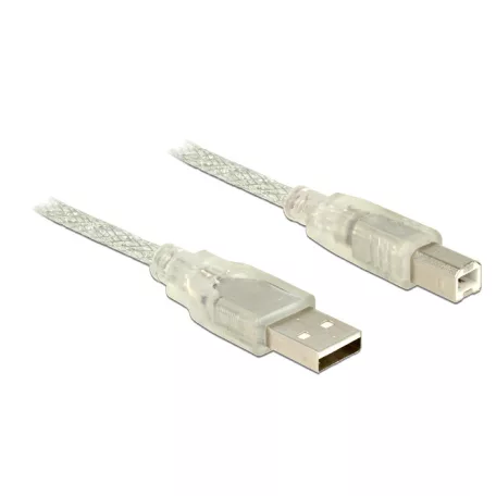Delock USB 2.0-s kábel A-típusú csatlakozódugóval > USB 2.0-s, B-típusú csatlakozódugóval 5 m