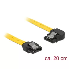   Delock 6 Gb/s sebességet biztosító SATA-kábel egyenes csatlakozódugóval > balra néző SATA-csatlakozó