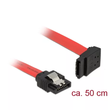 Delock 6 Gb/s sebességet biztosító SATA-kábel egyenes csatlakozódugóval > felfelé néző SATA-csatlako