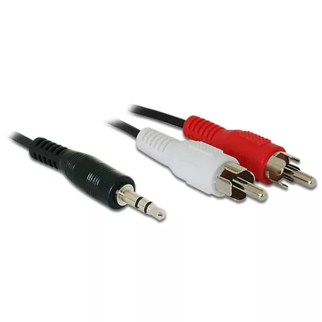 Delock audio kábel, DC jack 3.5 mm apa > 2x RCA apa, 1.5 m