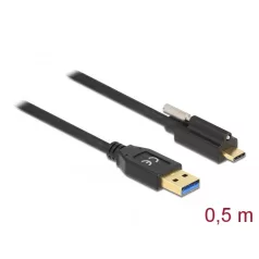   Delock SuperSpeed USB 10 Gbps (USB 3.2 Gen 2) kábel A-típusú apa csatlakozó - USB Type-C™ apa csatla