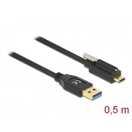 Delock SuperSpeed USB 10 Gbps (USB 3.2 Gen 2) kábel A-típusú apa csatlakozó - USB Type-C™ apa csatla