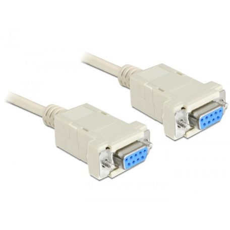 Delock soros null modem kábel, 9 pin anya / anya, 1,8 m