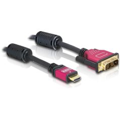 Delock HDMI-A   DVI-D átalakító kábel, 2m, apa/apa