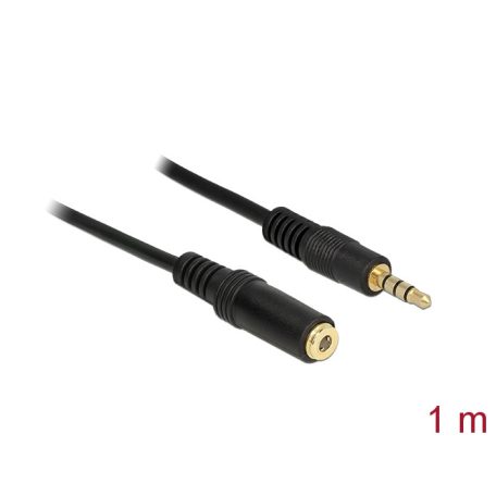 Delock Hosszabbító kábel Audio Stereo Jack 3.5 mm apa/ anya IPhone 4 pin 1 m